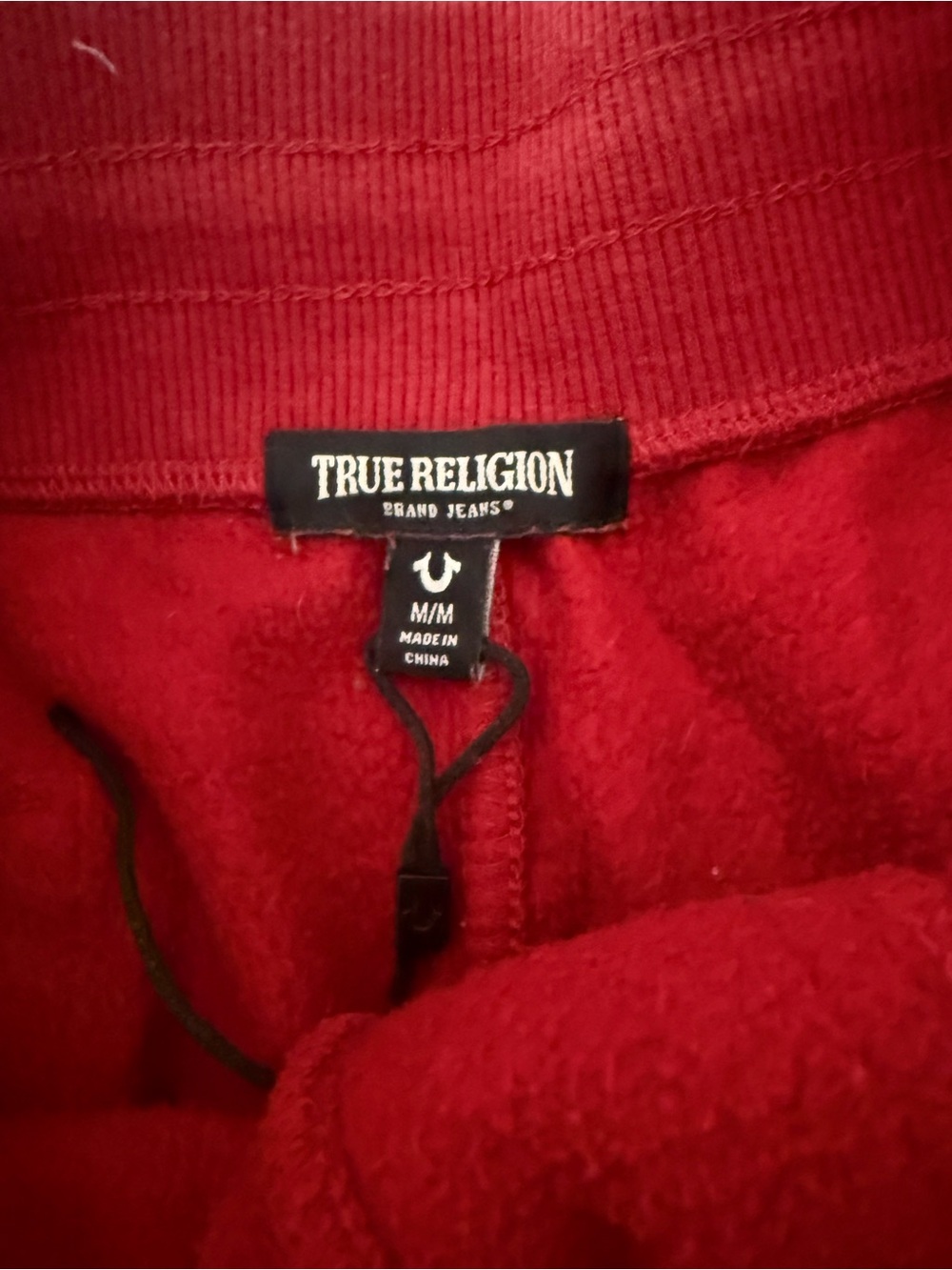 True Religion Red Horseshoe Joggers - Picture 3 of 4